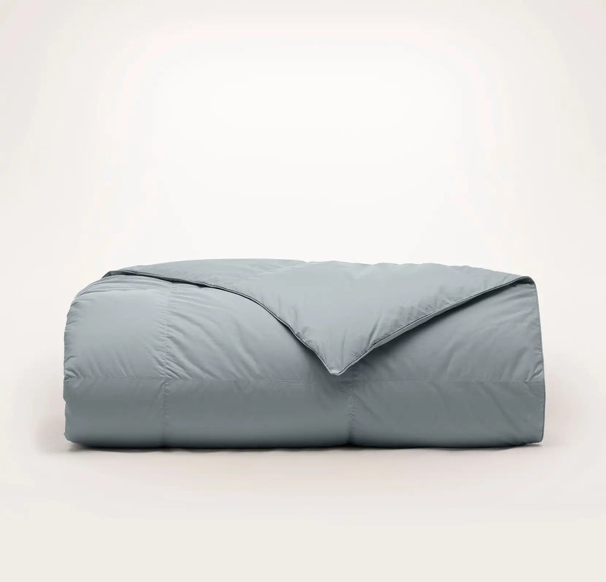 Percale Quilted Down Alternative Comforter Bluestone