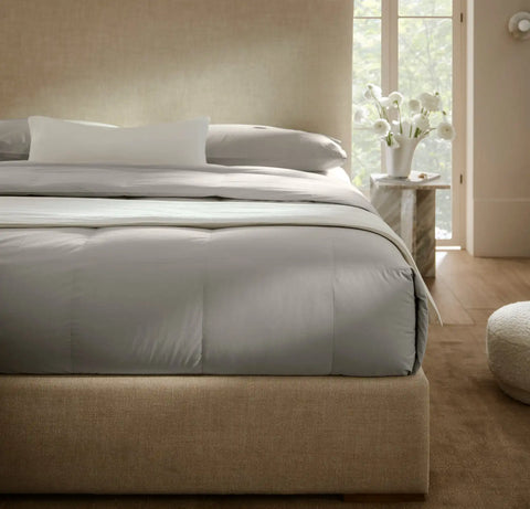 Percale Quilted Down Alternative Comforter Pewter