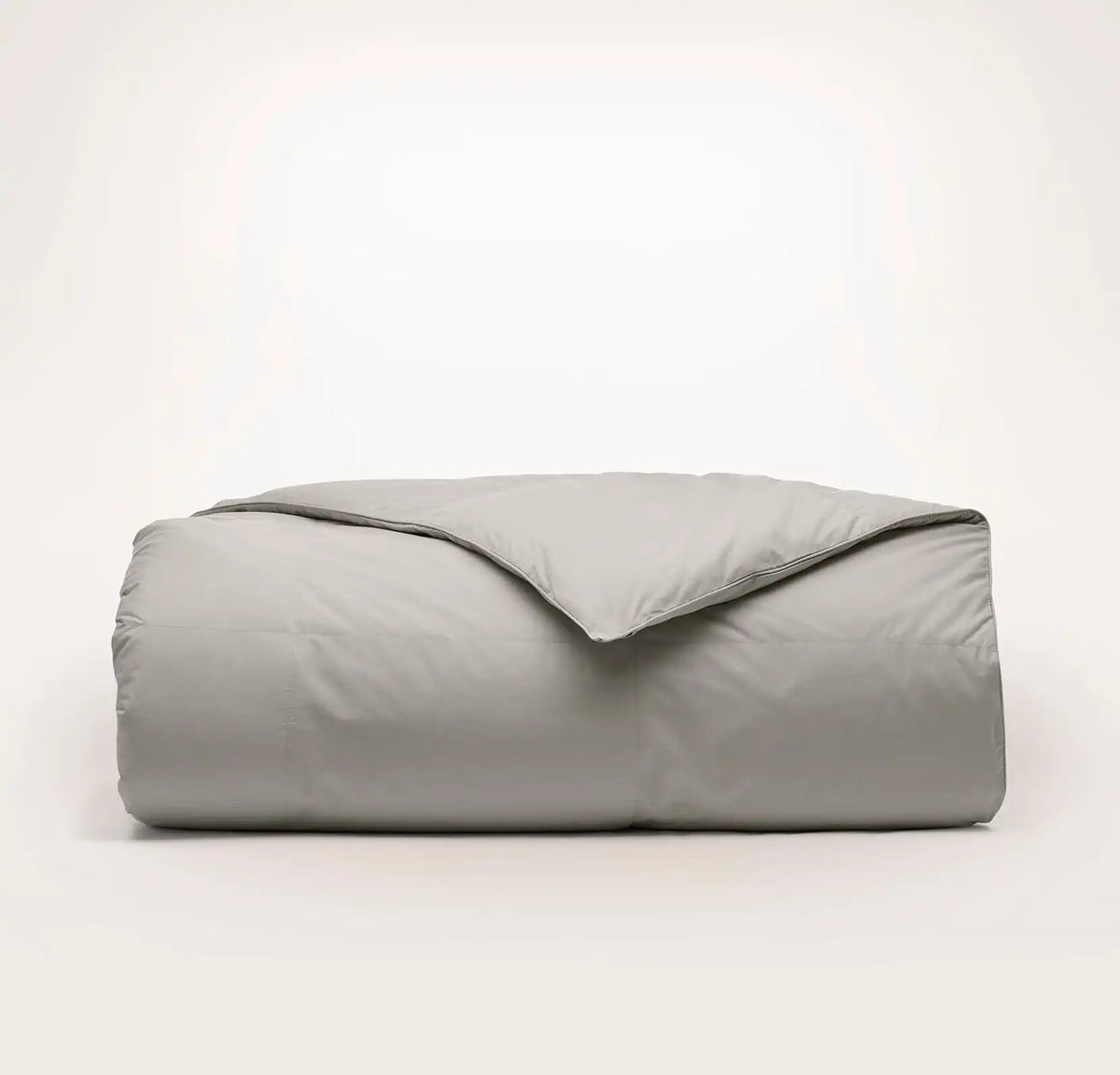 Percale Quilted Down Comforter Pewter