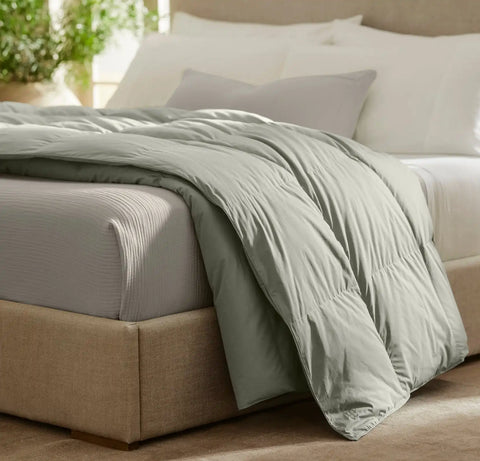 Percale Quilted Down Alternative Comforter Sageleaf
