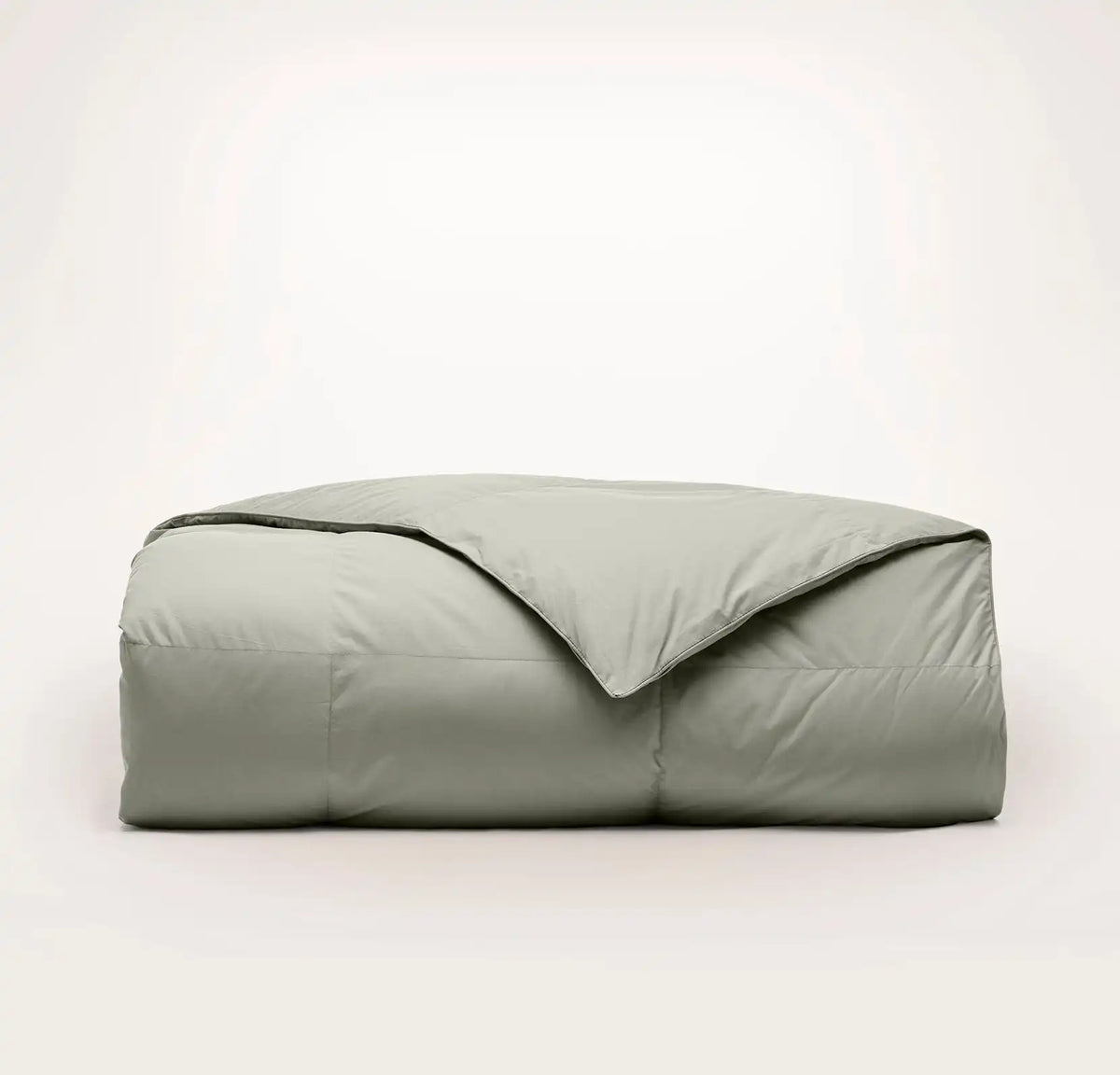 Percale Quilted Down Comforter Sageleaf