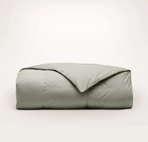 Percale Quilted Down Alternative Comforter Sageleaf