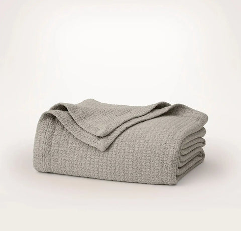 Modern Crochet Bed Blanket Pewter