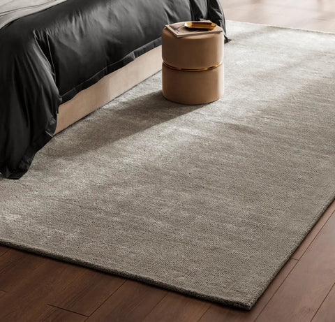 Two-Tone Ribbed Rug Pewter/Mist