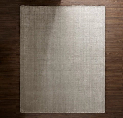 Two-Tone Ribbed Rug Pewter/Mist