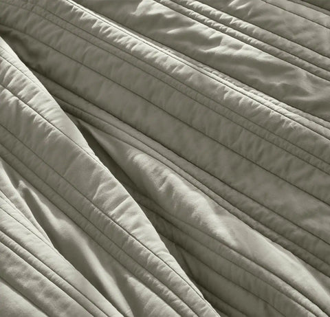 Signature Stripe Quilt Set Sageleaf