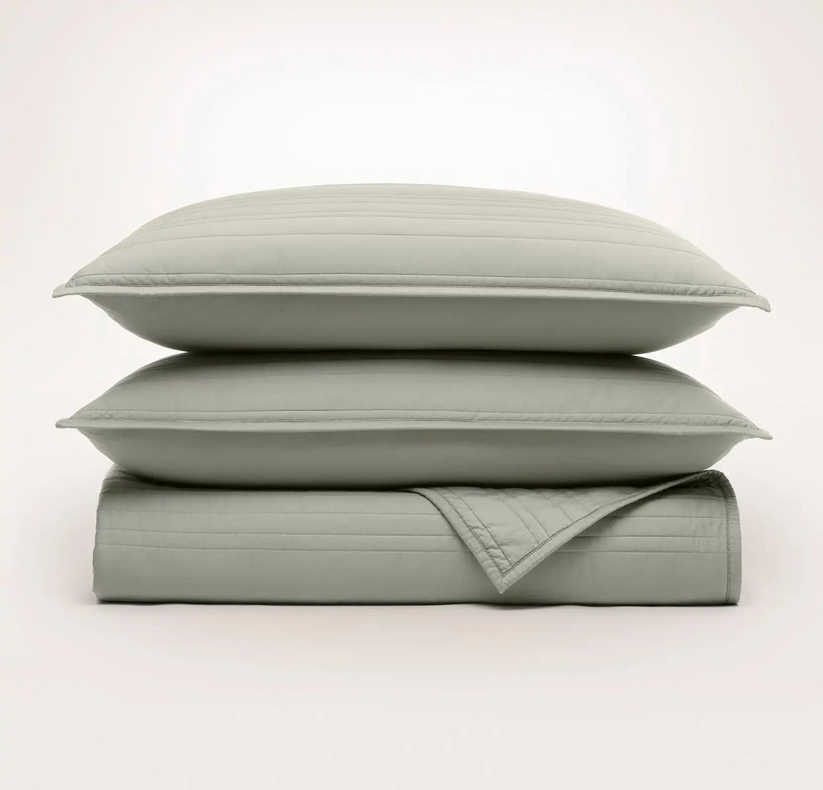 Signature Stripe Quilt Set Sageleaf