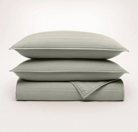 Signature Stripe Quilt Set Sageleaf