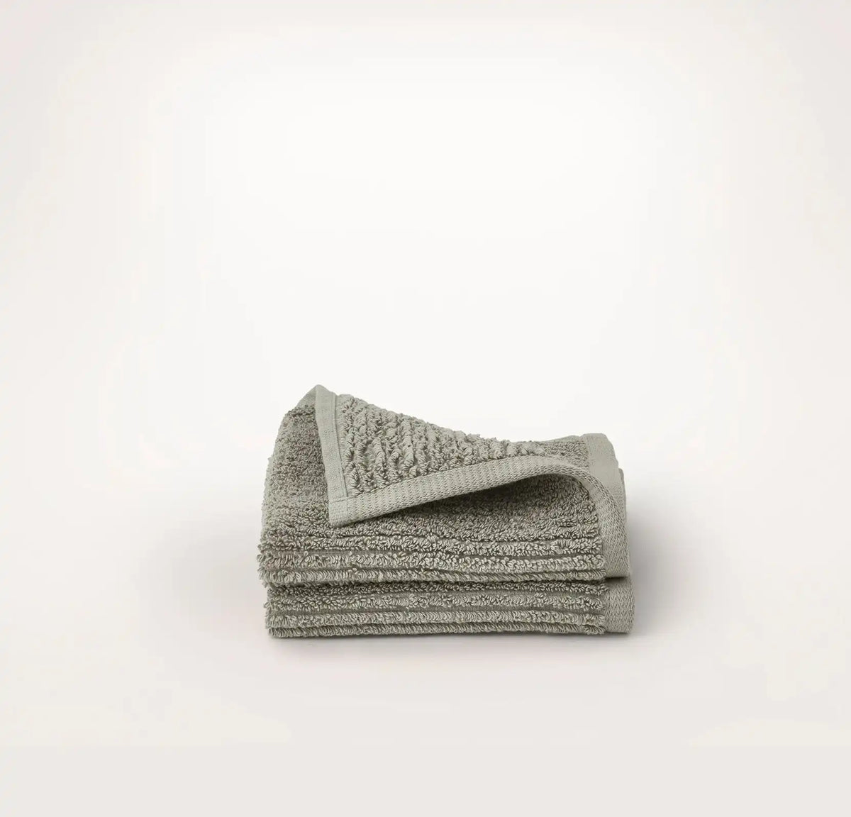 Turkish Ribbed Washcloths (Pair) Sageleaf