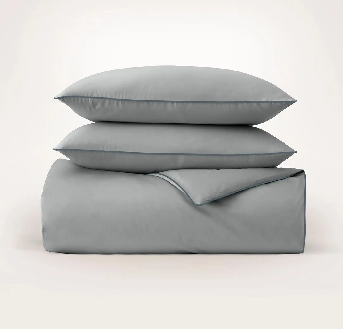 Signature Embellished Duvet Set Shore/Bluestone Piped Edge