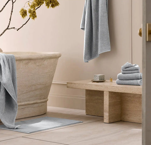 Turkish Ribbed Bath Mat Shore