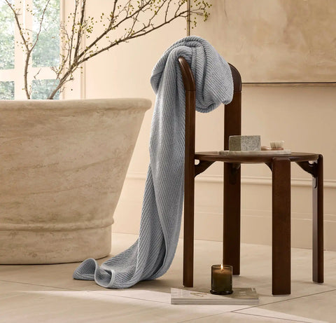 Turkish Ribbed Bath Sheet Shore