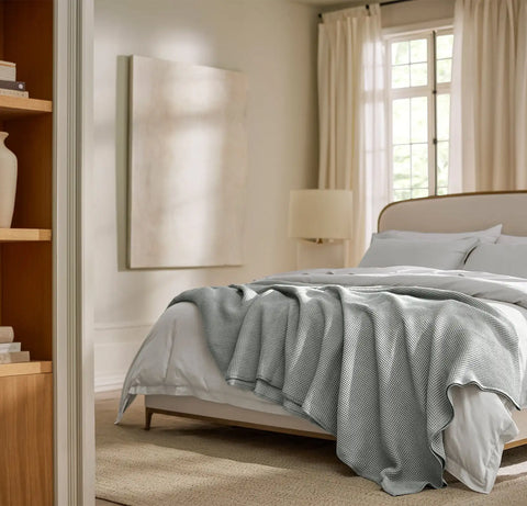 Waffle Bed Blanket Shore