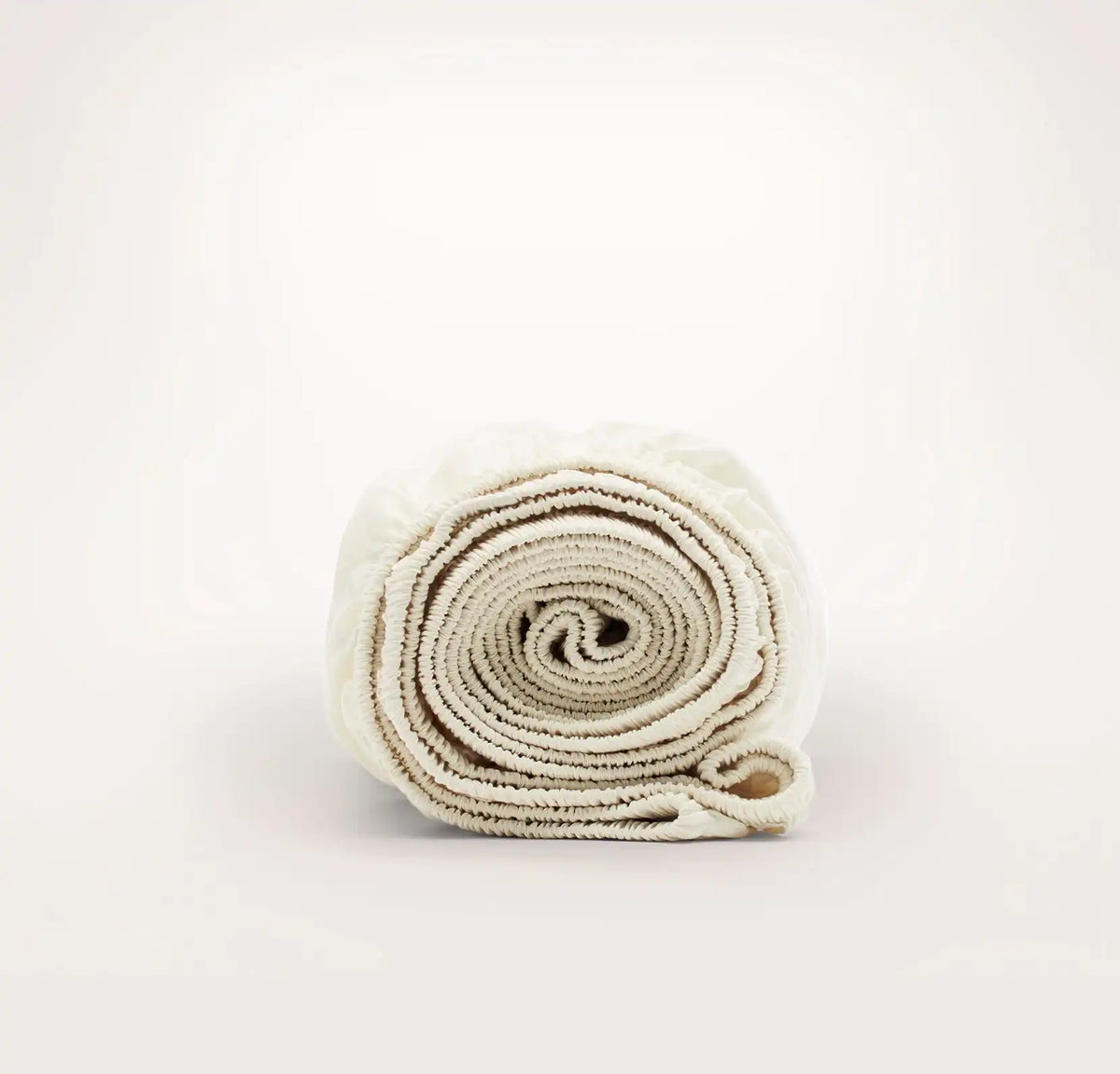 Percale Hemmed Fitted Sheet Cream