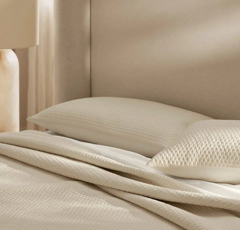 Signature Textured Stitch Quilted Sham Cream