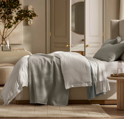 Signature Textured Stitch Quilted Sham Pewter