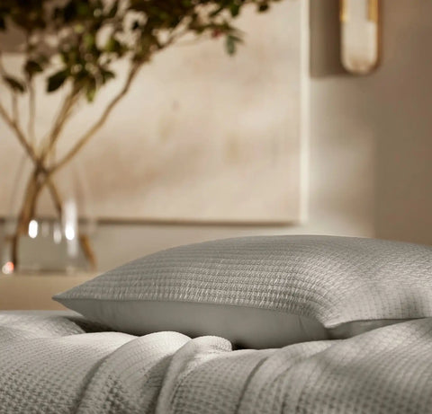 Signature Textured Stitch Quilted Sham Pewter