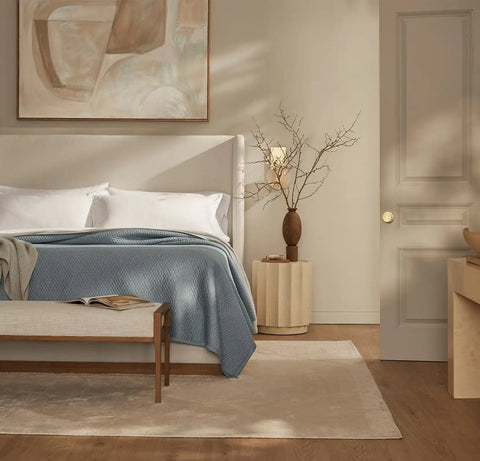 Signature Textured Stitch Quilt Bluestone