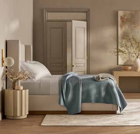 Signature Textured Stitch Quilt Bluestone
