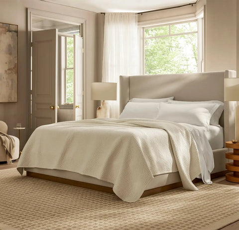 Signature Textured Stitch Quilt Cream