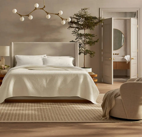 Signature Textured Stitch Quilt Cream