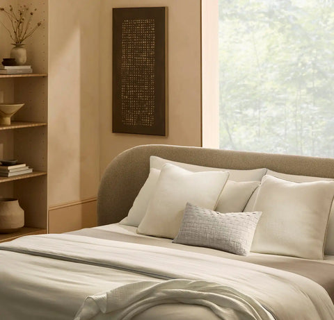 Threadmark Pillow Cover Soft White/Melange Natural