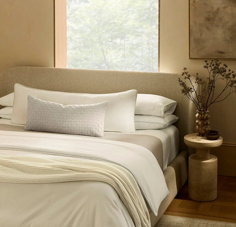 Linen Woven Icon Pillow Cover Melange Shore