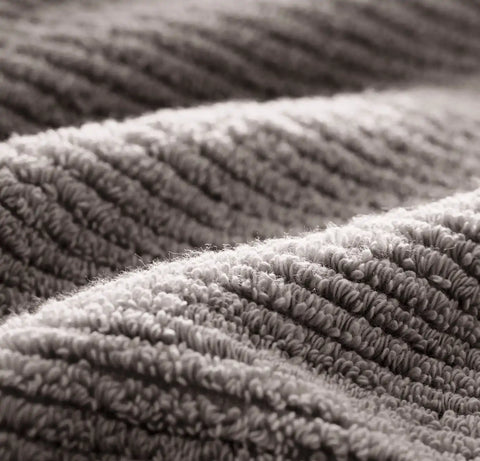 Turkish Ribbed Washcloths (Pair) Stone