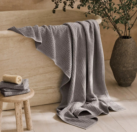 Turkish Waffle Bath Sheet Stone