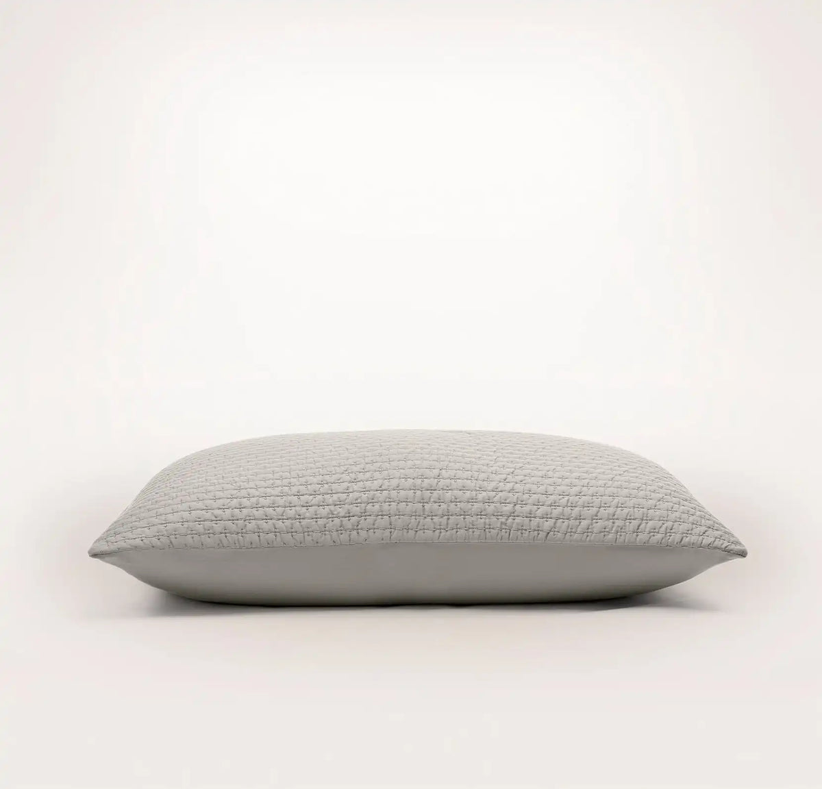 Signature Textured Stitch Quilted Sham Pewter