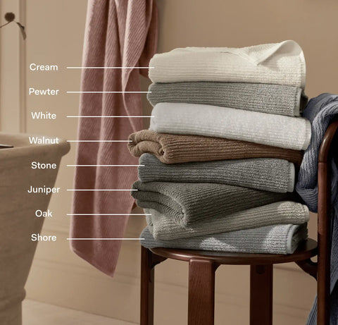 Turkish Ribbed Bath Towel Oak