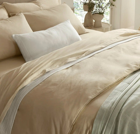 Signature Vintage Washed Duvet Set Vintage Sand