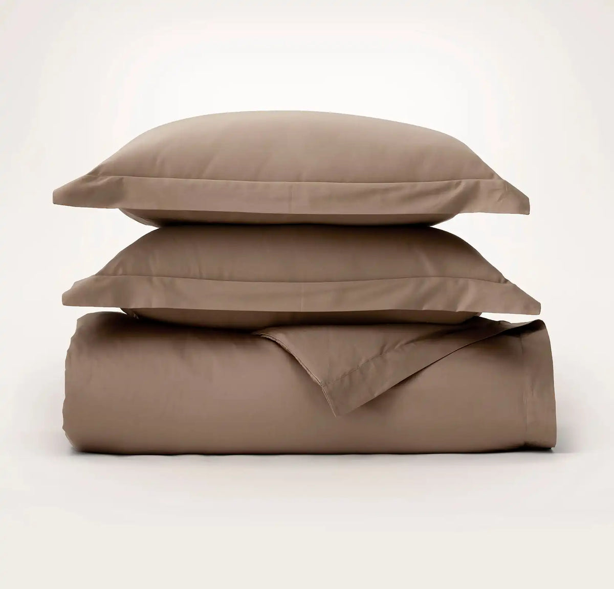 Signature Hemmed Duvet Set Walnut