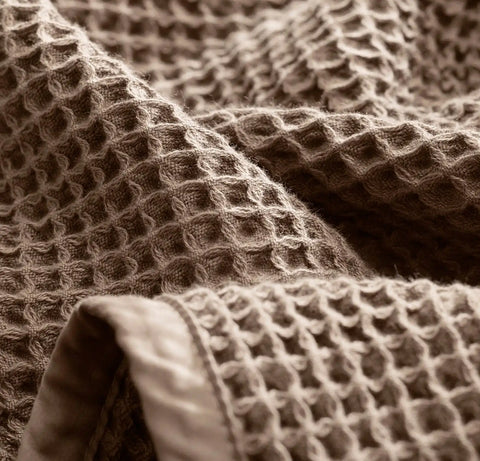 Waffle Bed Blanket Walnut