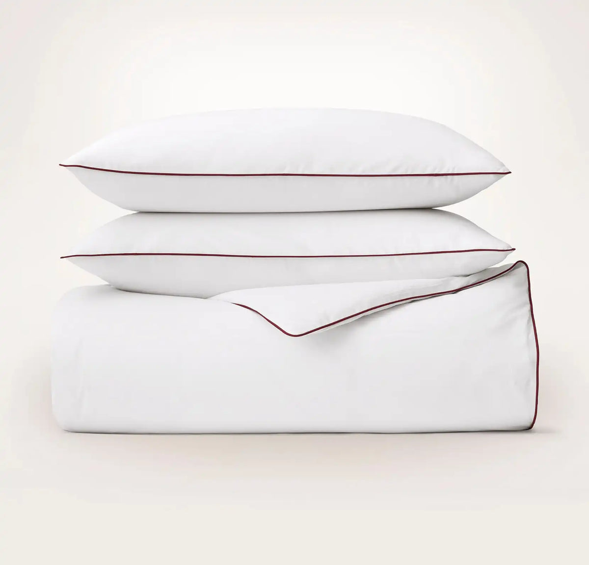 Signature Embellished Duvet Set White/Holly Piped Edge