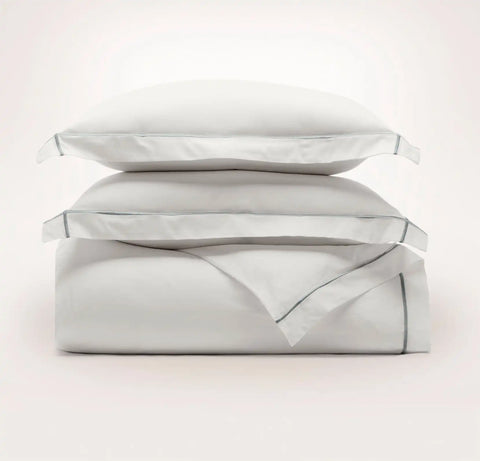Signature Embellished Duvet Set White/Shore Embroidered