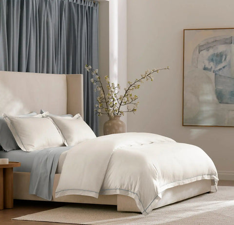 Signature Embellished Duvet Set White/Shore Embroidered