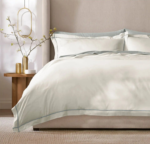 Signature Embellished Duvet Set White/Shore Embroidered
