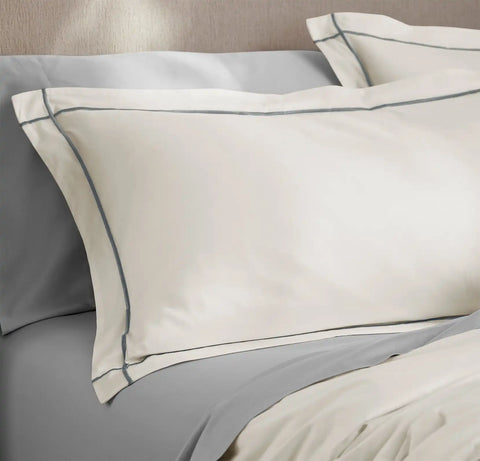 Signature Embellished Duvet Set White/Shore Embroidered