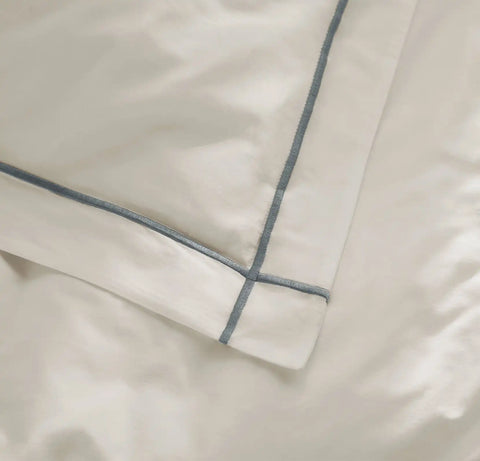 Signature Embellished Duvet Set White/Shore Embroidered