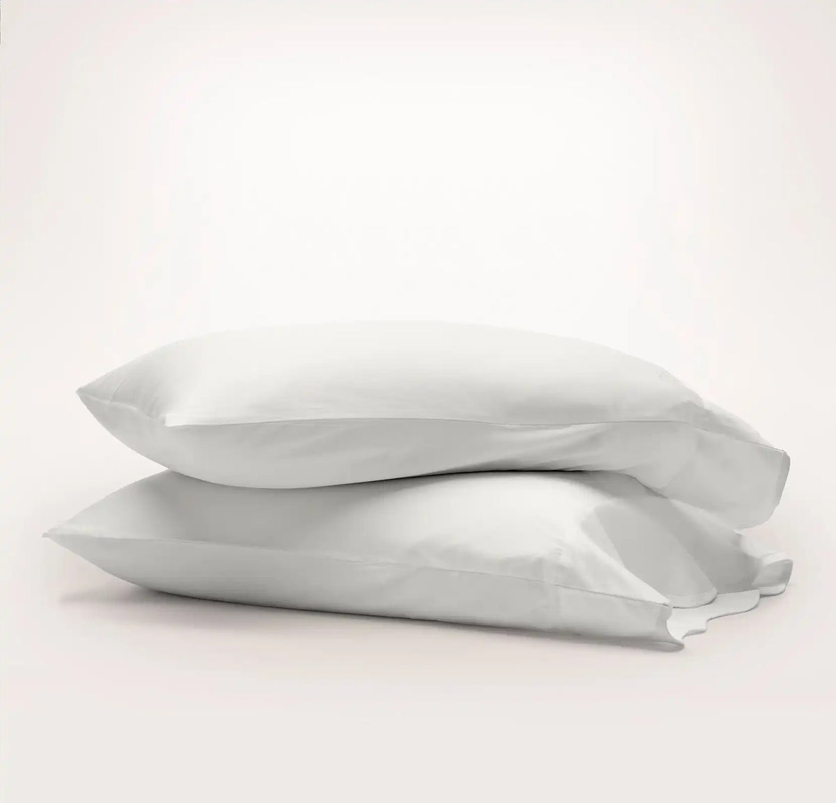 Signature Embellished Pillowcase Set White/White Curved Edge