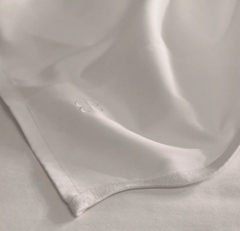 Signature Embellished Sheet Set White/White Curved Edge