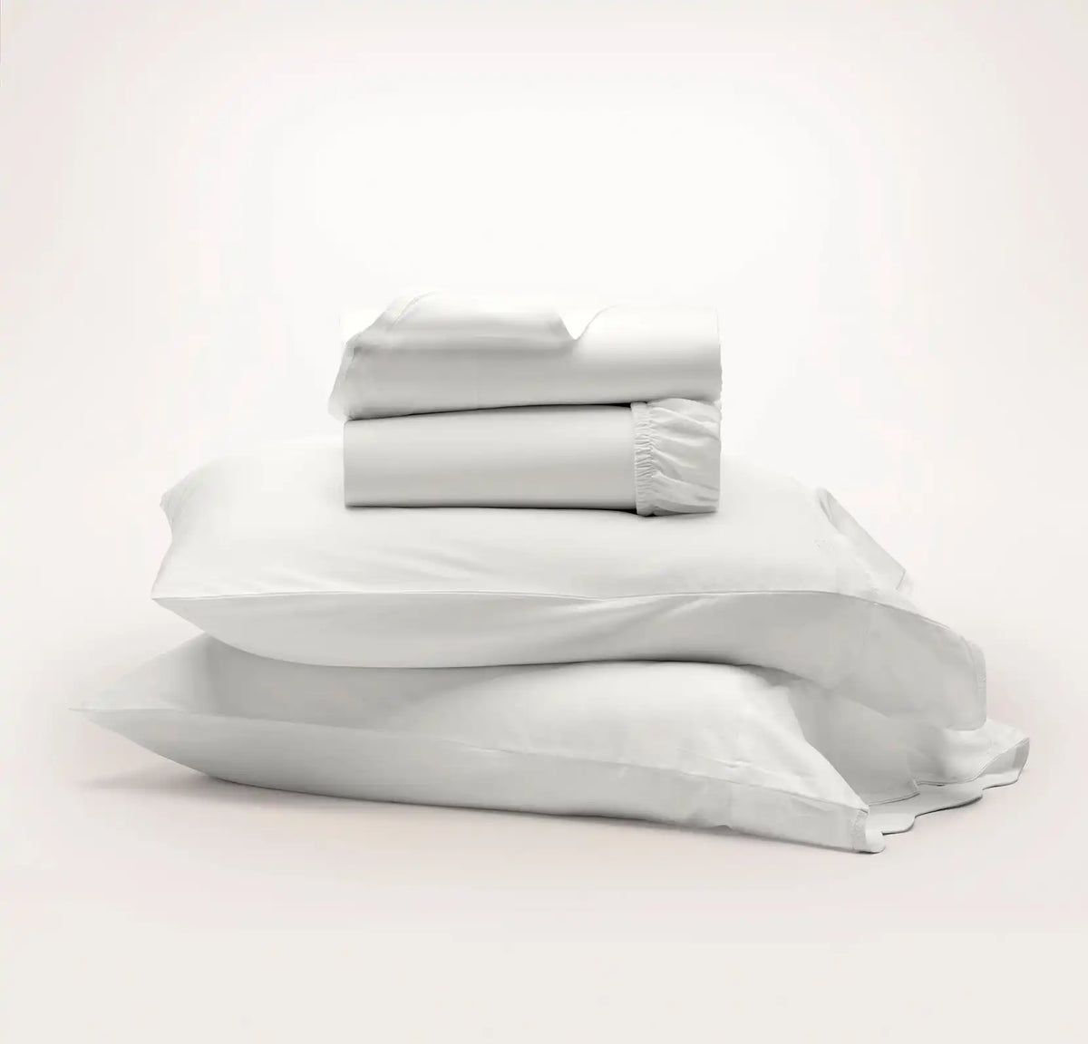 Signature Embellished Sheet Set White/White Curved Edge