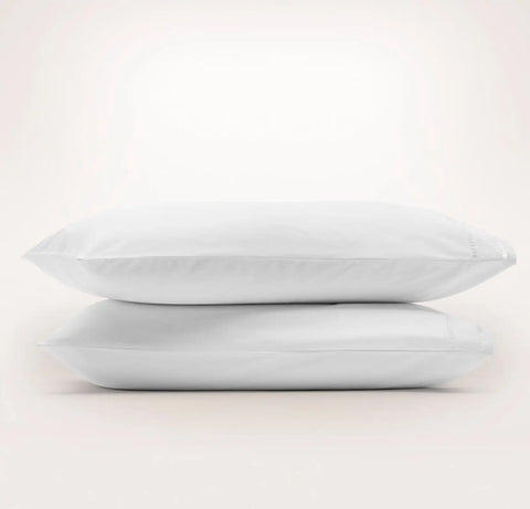 Signature Embellished Pillowcase Set White/White Ladder Stitch