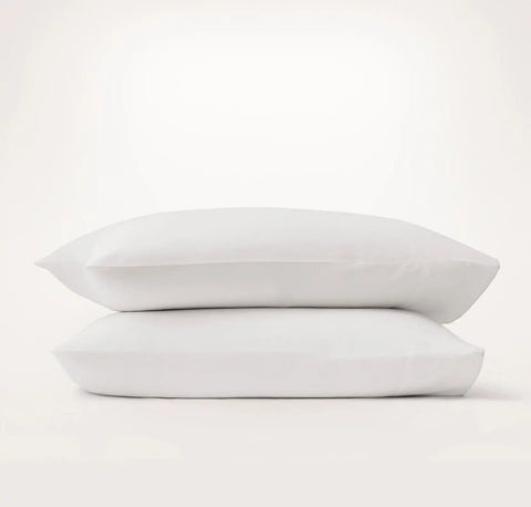 Signature Embellished Pillowcase Set White/White Piped Edge