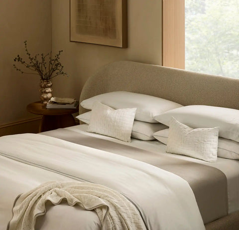 Linen Woven Icon Pillow Cover White