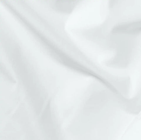 Percale Hemmed Fabric Swatch White