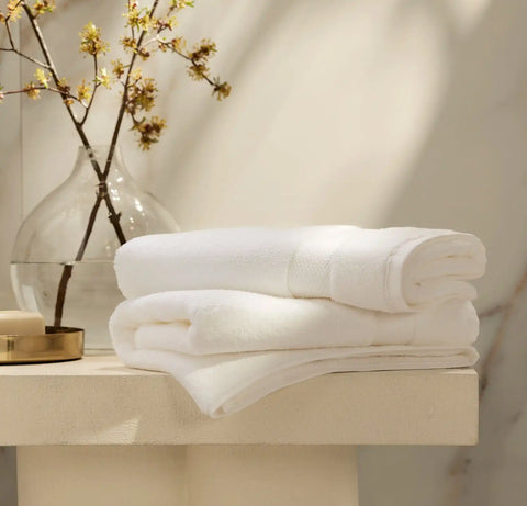 Plush Hand Towels (Pair) White