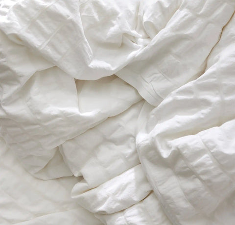 Relaxed Seersucker Duvet Set White