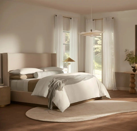 Signature Embellished Duvet Set White/White Ladder Stitch